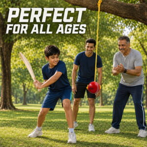 Volt Pro PVC Hanging Cricket Practice Ball is designed for solo batting practice and cricket training. The PVC ball comes attached with a 2.25-meter hanging rope, allowing easy setup for batting practice without needing a bowling partner. Suitable for kids, beginners, and cricket players. Volt Pro PVC Hanging Cricket Practice Ball is designed for solo batting practice and cricket training. The PVC ball comes attached with a 2.25-meter hanging rope, allowing easy setup for batting practice without needing a bowling partner. Suitable for kids, beginners, and cricket players.