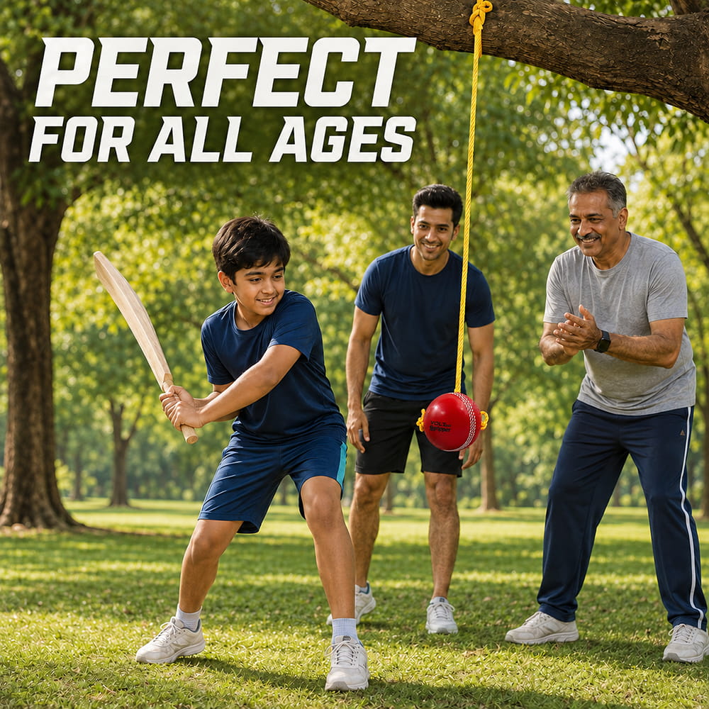 Volt Pro PVC Hanging Cricket Practice Ball is designed for solo batting practice and cricket training. The PVC ball comes attached with a 2.25-meter hanging rope, allowing easy setup for batting practice without needing a bowling partner. Suitable for kids, beginners, and cricket players. Volt Pro PVC Hanging Cricket Practice Ball is designed for solo batting practice and cricket training. The PVC ball comes attached with a 2.25-meter hanging rope, allowing easy setup for batting practice without needing a bowling partner. Suitable for kids, beginners, and cricket players.