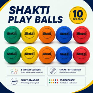 Volt Pro Shakti Hollow Rubber Ball is a premium quality printed rubber ball designed for kids, recreational games, practice, and active play. With a 2.5-inch size, it is easy to handle and suitable for indoor and outdoor activities. This pack contains 10 balls.