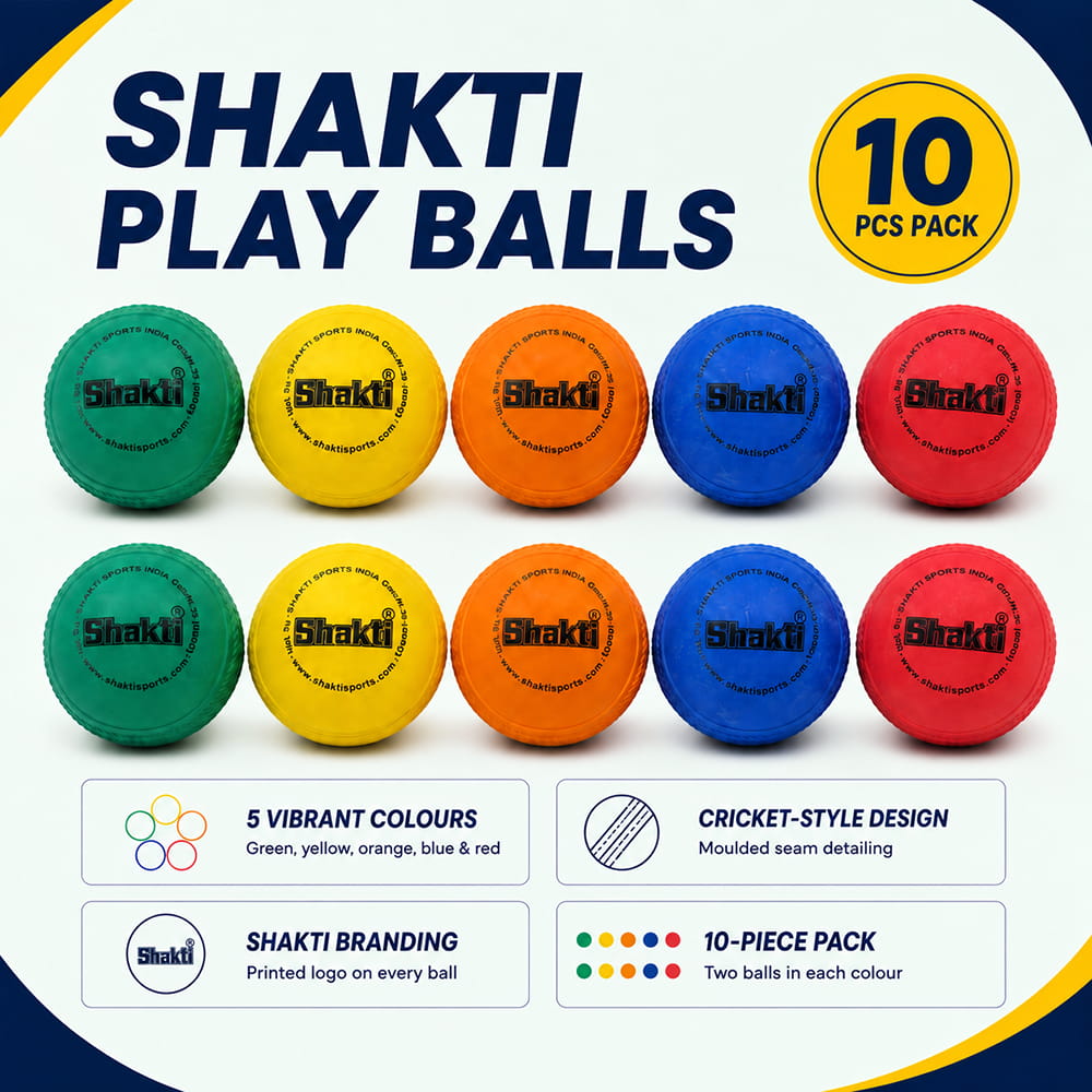Volt Pro Shakti Hollow Rubber Ball is a premium quality printed rubber ball designed for kids, recreational games, practice, and active play. With a 2.5-inch size, it is easy to handle and suitable for indoor and outdoor activities. This pack contains 10 balls.