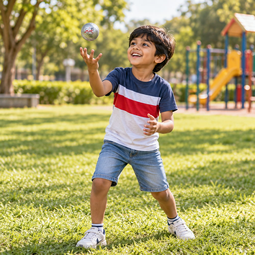 Volt Pro Shakti Hollow Rubber Ball is a premium quality silver printed rubber ball designed for kids, recreational games, practice, and active play. With a 2.5-inch size, it is easy to handle and suitable for indoor and outdoor activities. This pack contains 10 balls.