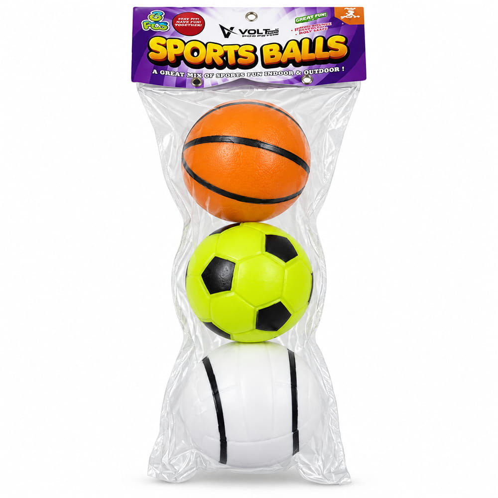 Volt Pro Sports Balls are made with soft poly material and designed for throwing, catching, and bouncing. Suitable for indoor and outdoor play, these high-bounce balls offer fun and active play for kids and all age groups. Volt Pro Sports Balls are made with soft poly material and designed for throwing, catching, and bouncing. Suitable for indoor and outdoor play, these high-bounce balls offer fun and active play for kids and all age groups.
