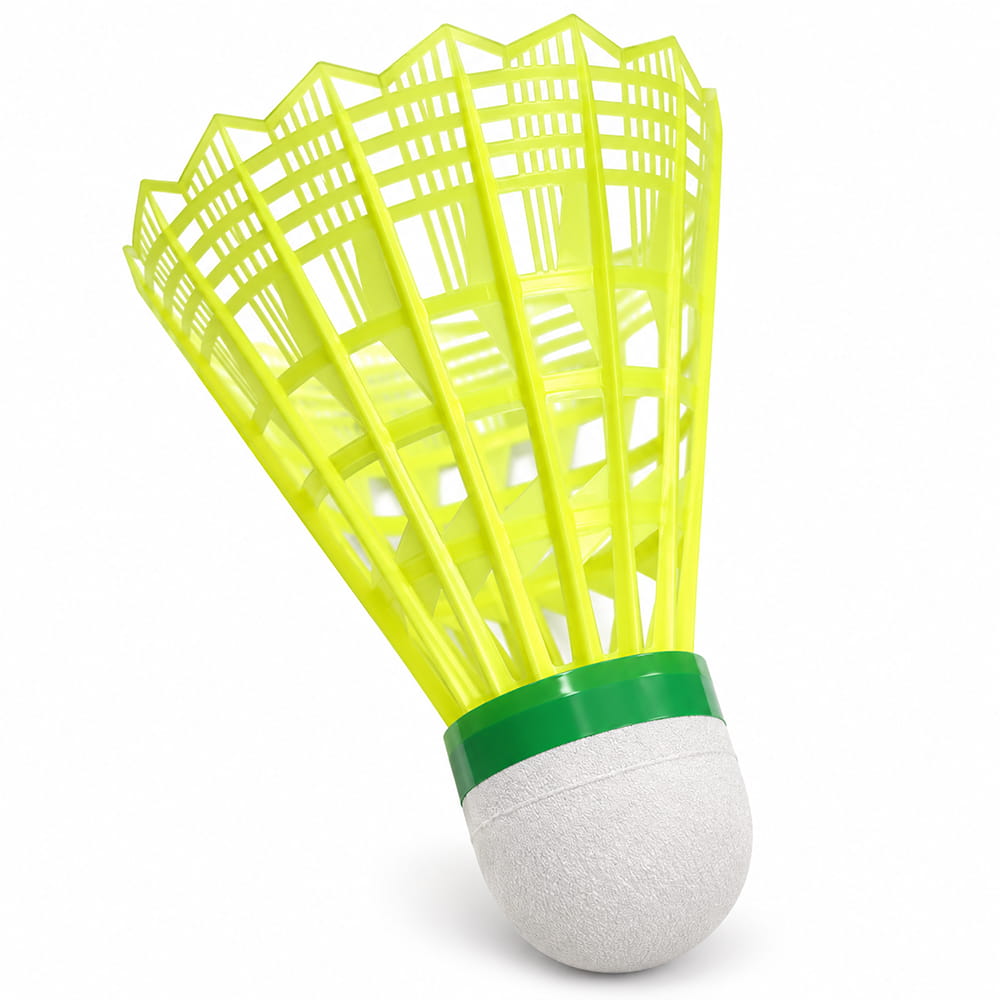 Volt Pro Super Plastic Shuttlecocks in yellow colour are designed for badminton practice and recreational play. The pack includes 10 shuttlecocks for regular use.