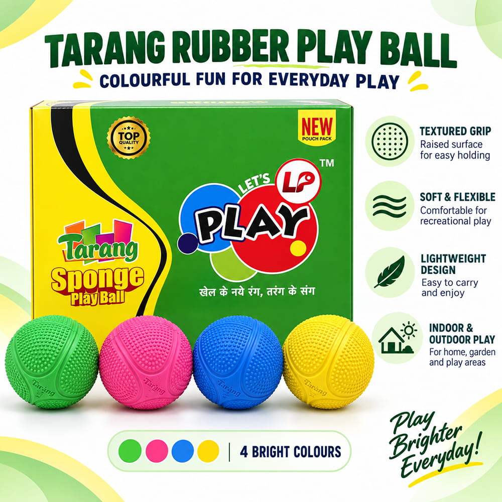 Volt Pro Trang Sponge Rubber Ball is a premium quality rubber ball designed for kids, recreational games, practice, and active play. With a 2.5-inch size, it is easy to handle and suitable for indoor and outdoor activities. This pack contains 12 balls. Volt Pro Trang Sponge Rubber Ball is a premium quality rubber ball designed for kids, recreational games, practice, and active play. With a 2.5-inch size, it is easy to handle and suitable for indoor and outdoor activities. This pack contains 12 balls.