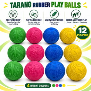 Volt Pro Trang Sponge Rubber Ball is a premium quality rubber ball designed for kids, recreational games, practice, and active play. With a 2.5-inch size, it is easy to handle and suitable for indoor and outdoor activities. This pack contains 12 balls. Volt Pro Trang Sponge Rubber Ball is a premium quality rubber ball designed for kids, recreational games, practice, and active play. With a 2.5-inch size, it is easy to handle and suitable for indoor and outdoor activities. This pack contains 12 balls.