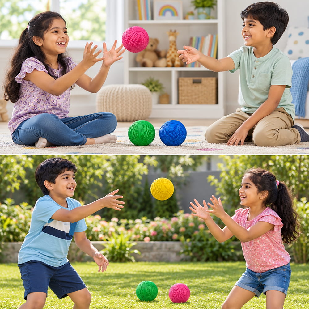 Volt Pro Trang Sponge Rubber Ball is a premium quality rubber ball designed for kids, recreational games, practice, and active play. With a 2.5-inch size, it is easy to handle and suitable for indoor and outdoor activities. This pack contains 12 balls. Volt Pro Trang Sponge Rubber Ball is a premium quality rubber ball designed for kids, recreational games, practice, and active play. With a 2.5-inch size, it is easy to handle and suitable for indoor and outdoor activities. This pack contains 12 balls.