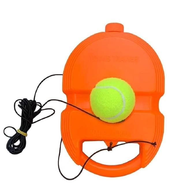 Volt Pro Tennis Trainer Rebound Ball is a convenient self-practice equipment for improving tennis skills without a partner. The rebound ball with elastic string provides repeated returns, while the stable base helps keep the trainer in position during practice.