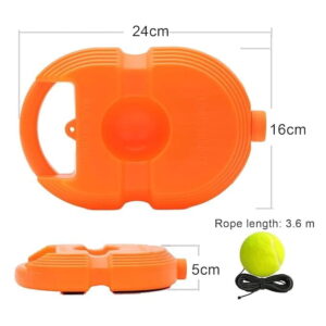 Volt Pro Tennis Trainer Rebound Ball is a convenient self-practice equipment for improving tennis skills without a partner. The rebound ball with elastic string provides repeated returns, while the stable base helps keep the trainer in position during practice.
