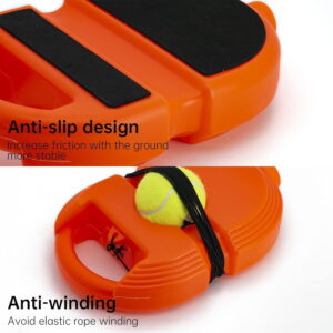 Volt Pro Tennis Trainer Rebound Ball is a convenient self-practice equipment for improving tennis skills without a partner. The rebound ball with elastic string provides repeated returns, while the stable base helps keep the trainer in position during practice.
