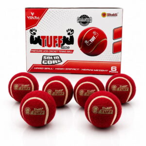 Volt Pro Tuff Pressureless Red Cricket Tennis Balls are designed for long-lasting use with a solid rubber core and consistent bounce. Suitable for cricket practice, training, matches, and gully cricket.