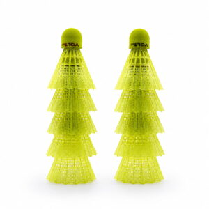 Volt Pro Ultra Badminton Shuttlecocks feature a premium EVA cork base and durable plastic skirt for stable flight and reliable performance. Suitable for practice, training, and regular badminton play.