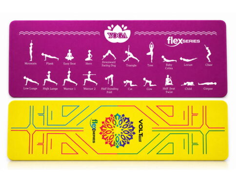 Volt Pro UV Printed Yoga Mat features printed yoga pose instructions to help guide your practice. Made with a soft dual-layer design and anti-skid surface, it is easy to roll, unroll, and carry with the included carry bag.