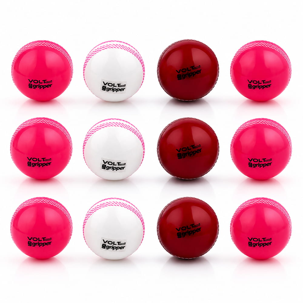 Volt Pro Coloured Seam Wind Balls are lightweight cricket balls designed for swing, seam bowling, practice, and recreational play. The 90g construction provides easy handling for regular training sessions.