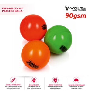 Volt Pro Wind Balls are lightweight cricket practice balls designed for regular training, recreational games, and bowling practice. Each ball weighs approximately 90g and offers easy handling during gameplay.