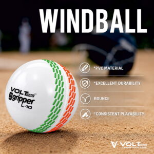 Volt Pro Tricolour Wind Balls are designed for swing and seam bowling practice. With a 90g lightweight construction and tri-coloured seam, they offer easy visibility and handling during cricket training and recreational play.