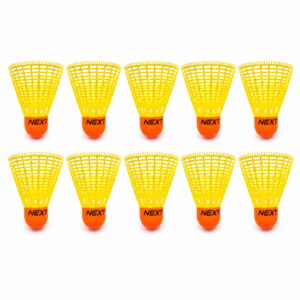 Volt Pro Yellow Plastic Badminton Shuttlecock Pack of 10 is designed for regular badminton practice, training, and recreational play. It offers accurate flight and reliable performance, making it suitable for beginners and regular players.