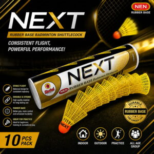 Volt Pro Yellow Plastic Badminton Shuttlecock Pack of 10 is designed for regular badminton practice, training, and recreational play. It offers accurate flight and reliable performance, making it suitable for beginners and regular players.