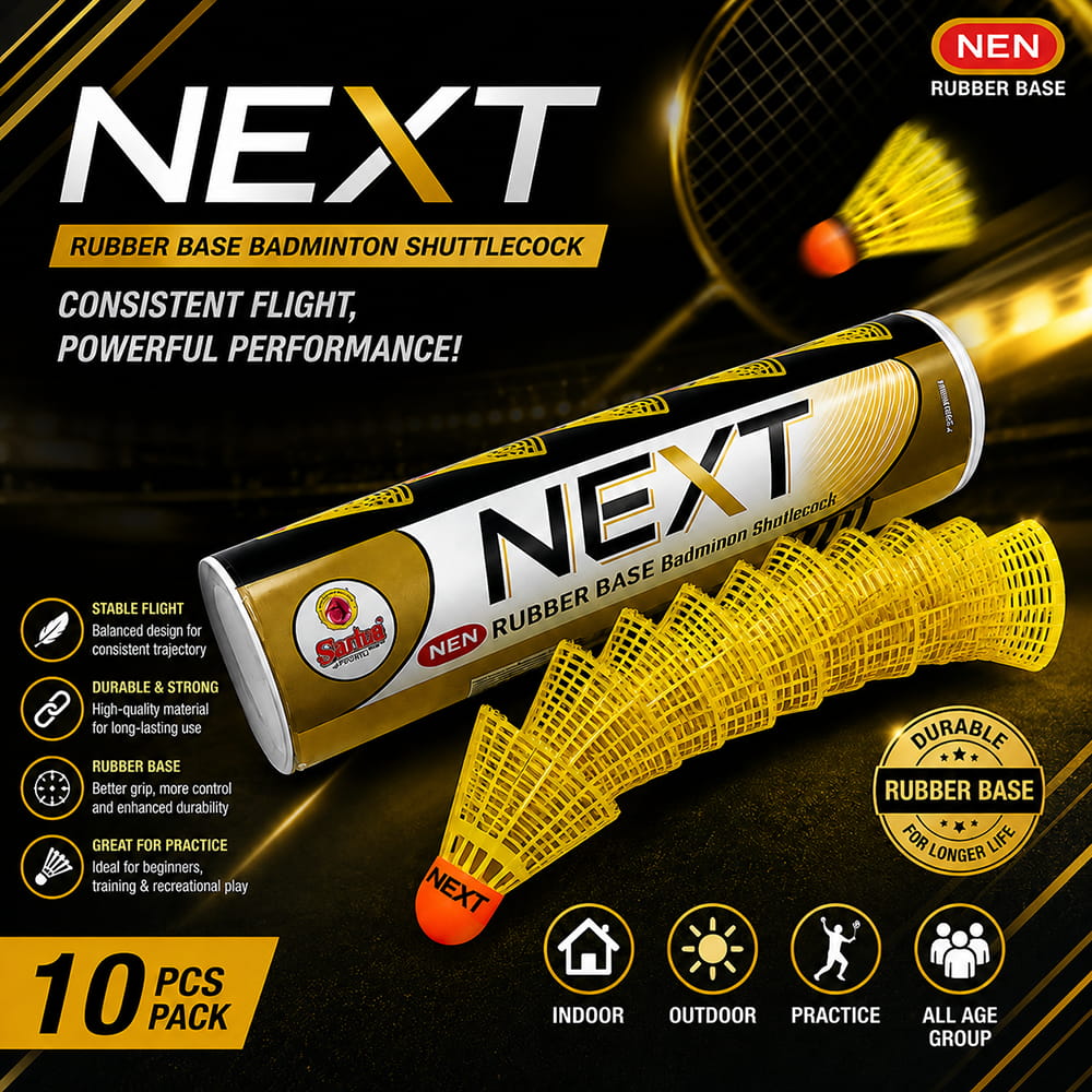 Volt Pro Yellow Plastic Badminton Shuttlecock Pack of 10 is designed for regular badminton practice, training, and recreational play. It offers accurate flight and reliable performance, making it suitable for beginners and regular players.